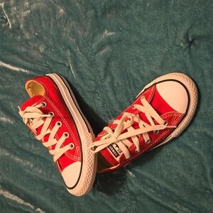 Red Kids Converse. Very gently used. No scuffs, no marks.